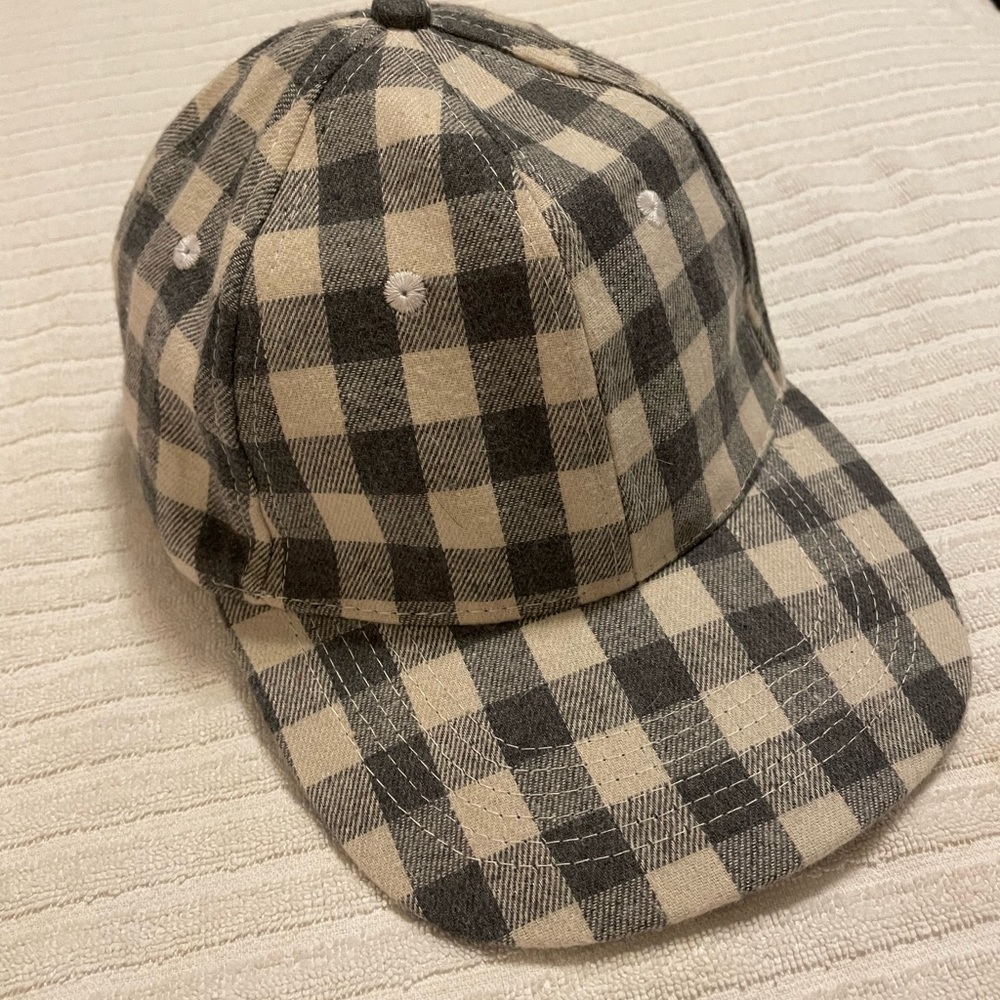 Hocus Pocus black and ivory checkerboard baseball cap